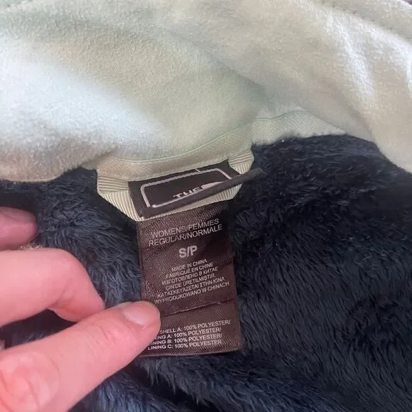 The North Face Women's Blue Fuzzy Full Zip Up Jacket Size Small Cozy - Picture 4 of 4